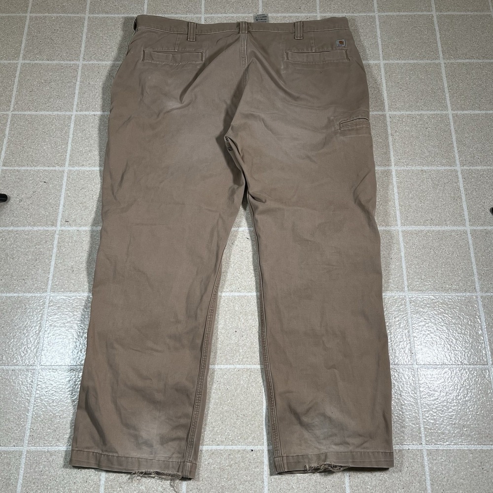Carhartt Relaxed Fit Khaki Work Brown Twill Pants 100095-253 Mens Size 44x30
